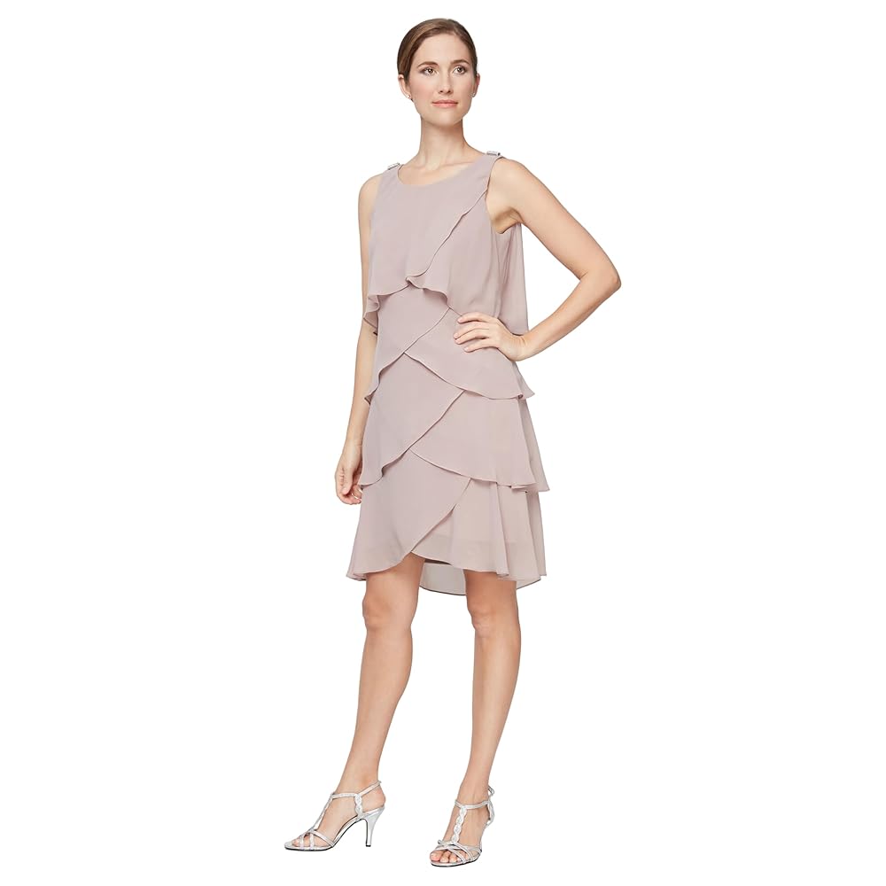 パーティードレス Tiered Chiffon Slip Silk Dress Thea Paneled Slip Dress in Liberty Silk Chiffon Dulwich Park
